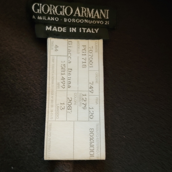 GIORGIO ARMANI WOOL/CASHMERE DOUBLE-BREAST BLAZER - Picture 15 of 16